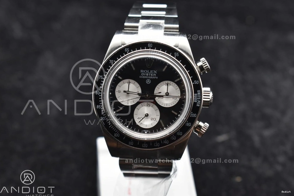 White Daytona A7750 ADGF Dial Best SS Bracelet Black on Edition SS 0311